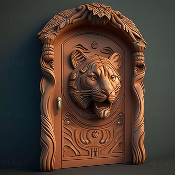 Animals Двері з тигром 3d